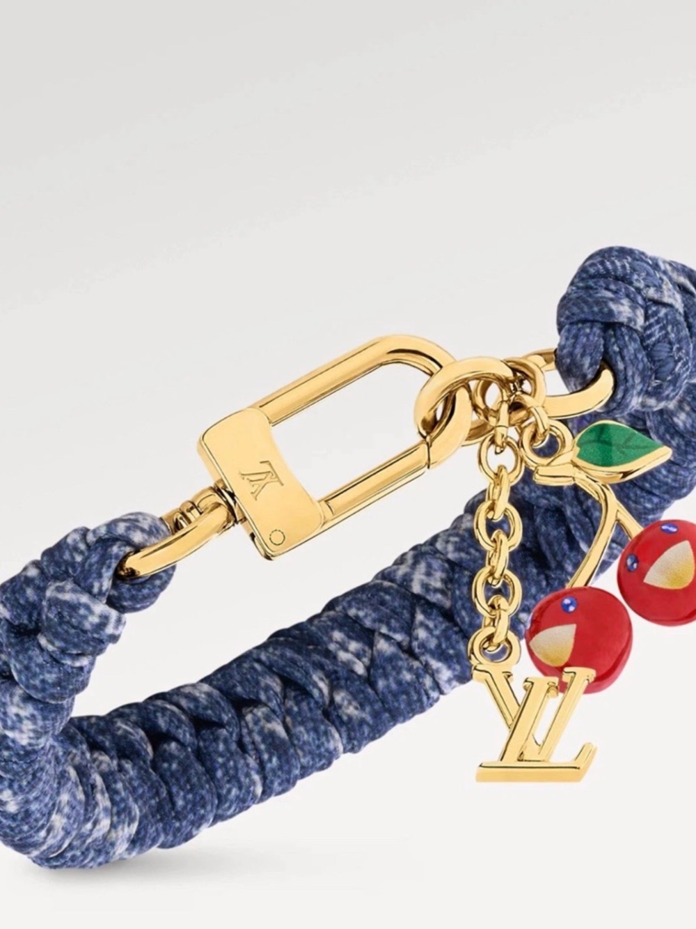 Louis Vuitton x Murakami 2025 CHERRY TRESSAGE Denim Bracelet size S 17cm M4123E